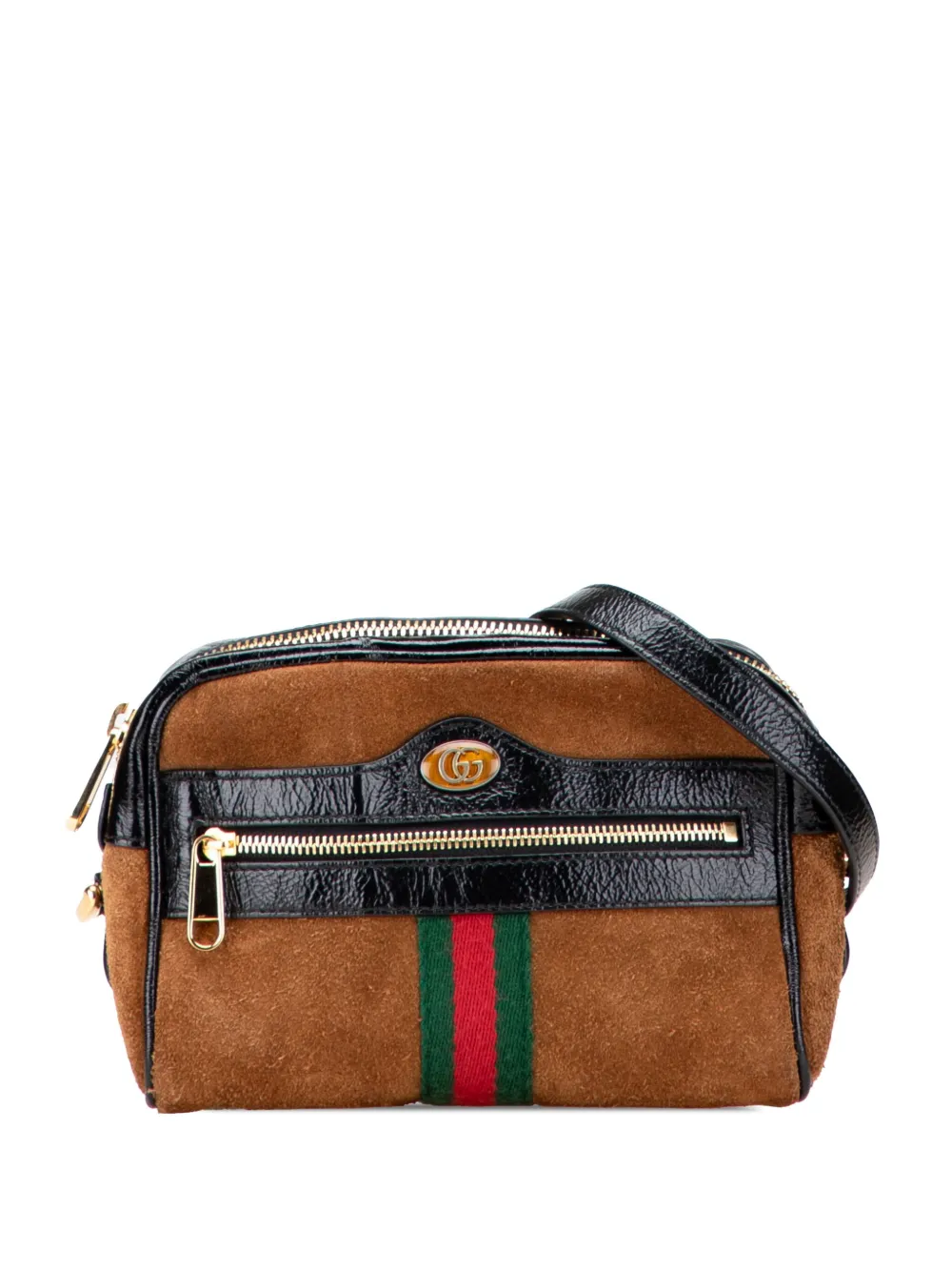 Gucci Pre-Owned 2016-2025 Mini Suede Ophidia crossbody bag - ブラウン Gucci Pre-Owned 2016-2025 Mini Suede Ophidia crossbody bag - ブラウン