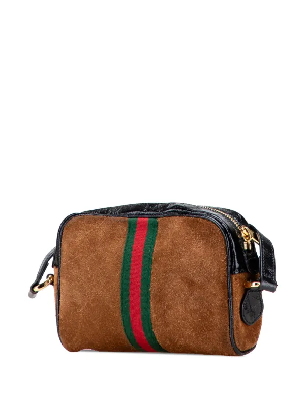 Gucci Pre-Owned 2016-2025 Mini Suede Ophidia Crossbody Bag Brown