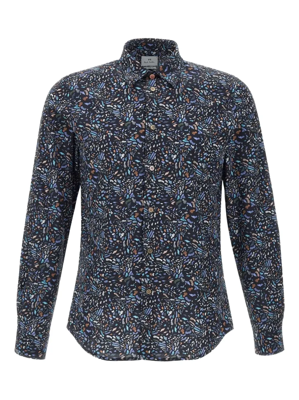 PS Paul Smith abstract-print shirt - ブラック PS Paul Smith abstract-print shirt - ブラック
