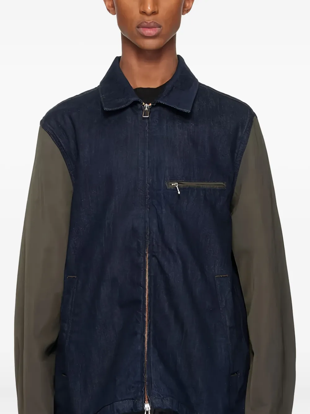 PS Paul Smith colour-block denim jacket - ブルー PS Paul Smith colour-block denim jacket - ブルー