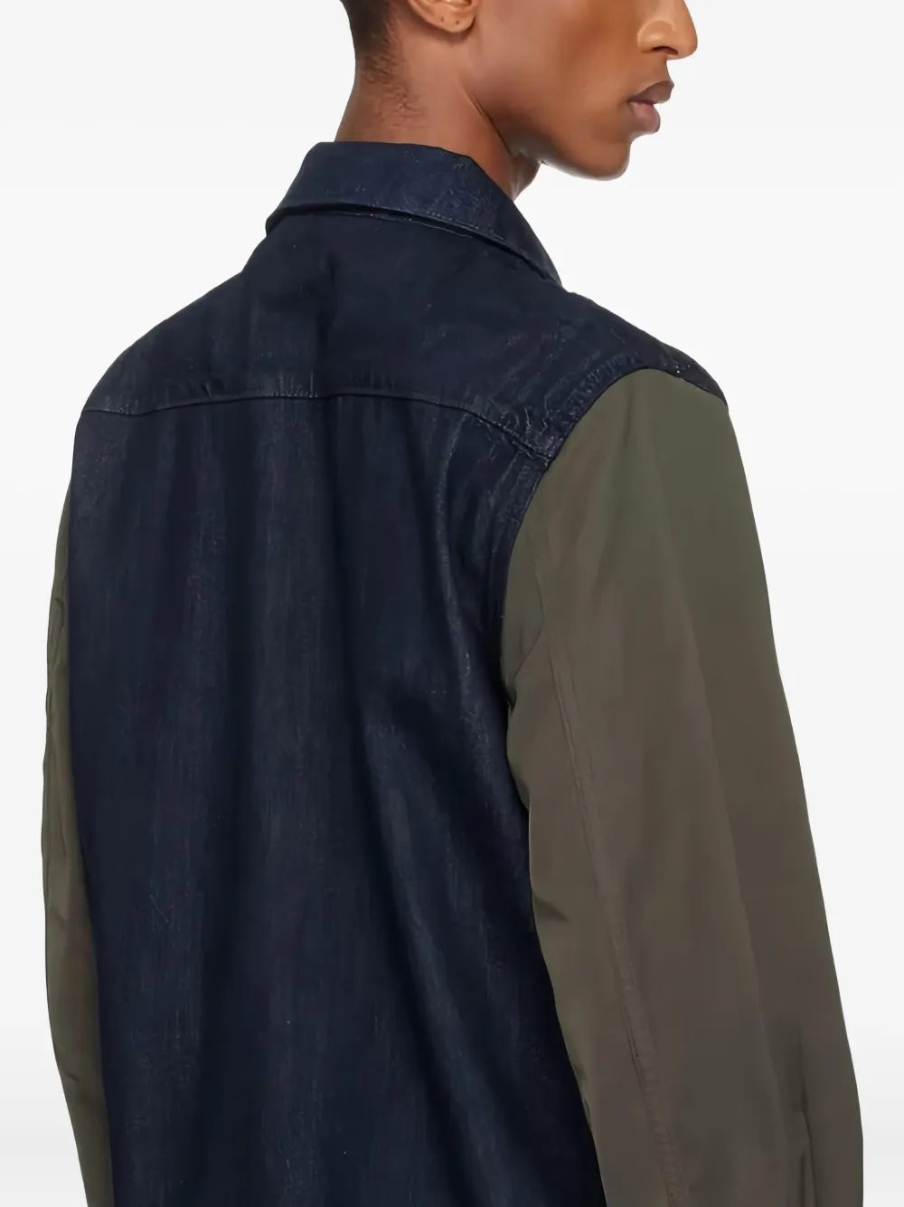 Ps By Paul Smith Colour-block Denim Jacket In Blue