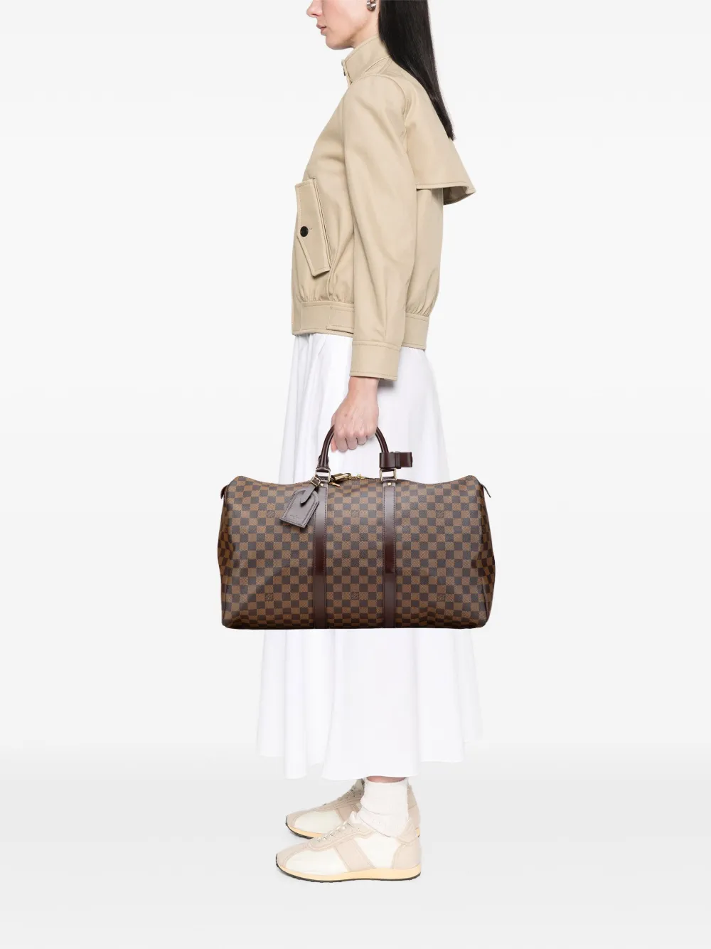 Louis Vuitton Pre-Owned 2006 Damier Ebene Keepall 50 travel bag | Pre-Owned | Image 2