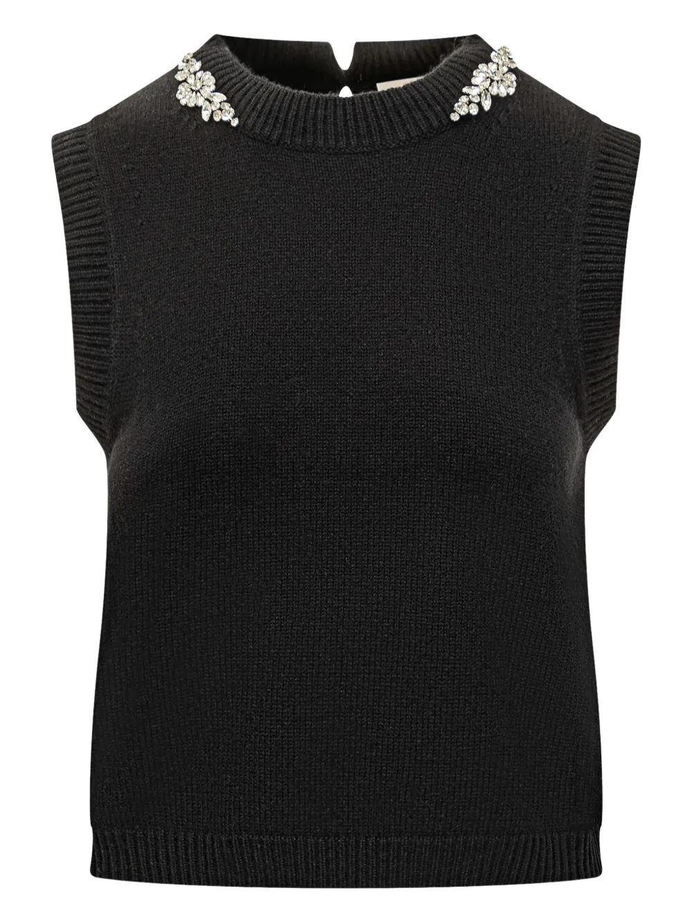 Semicouture Top verfraaid met kristallen Zwart