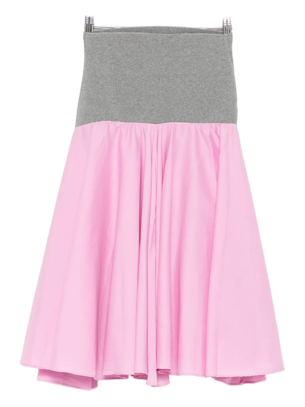 Gimaguas Elastic-waist Flared Midi Skirt In Pink