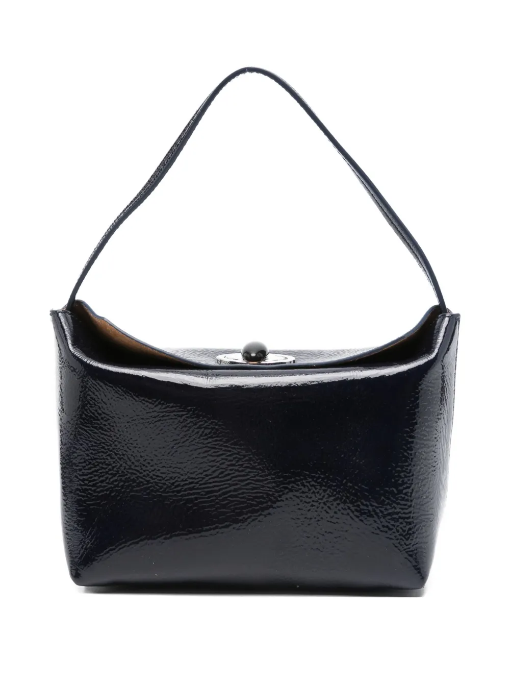 Christopher Esber Turnlock patent-leather mini tote bag | Blue | Image 1