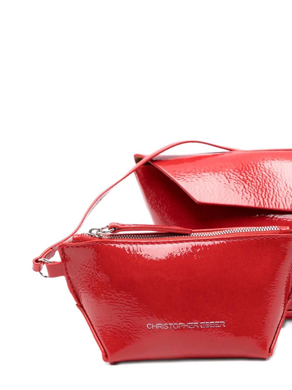 Christopher Esber Gondola shopper van kalfsleer Rood