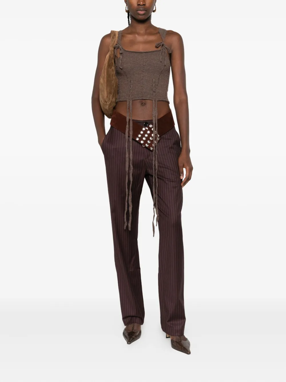 Gimaguas pinstripe trousers - Bruin