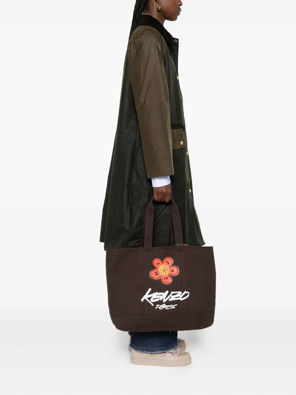 Kenzo x Futura 2000  Utility Boke flower-print tote bag - Bruin