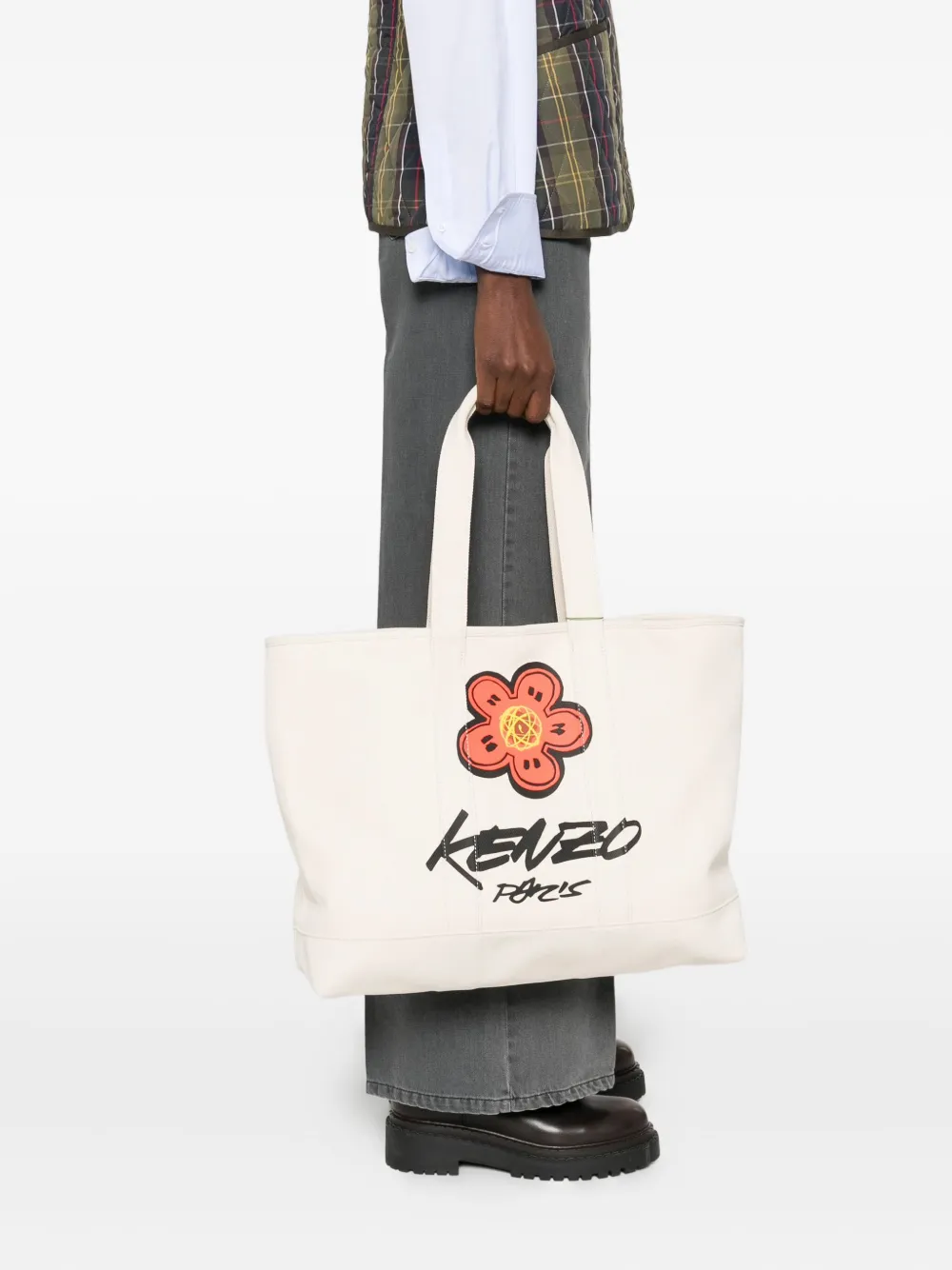 Kenzo x Futura 2000  Utility Boke flower-print tote bag - Beige