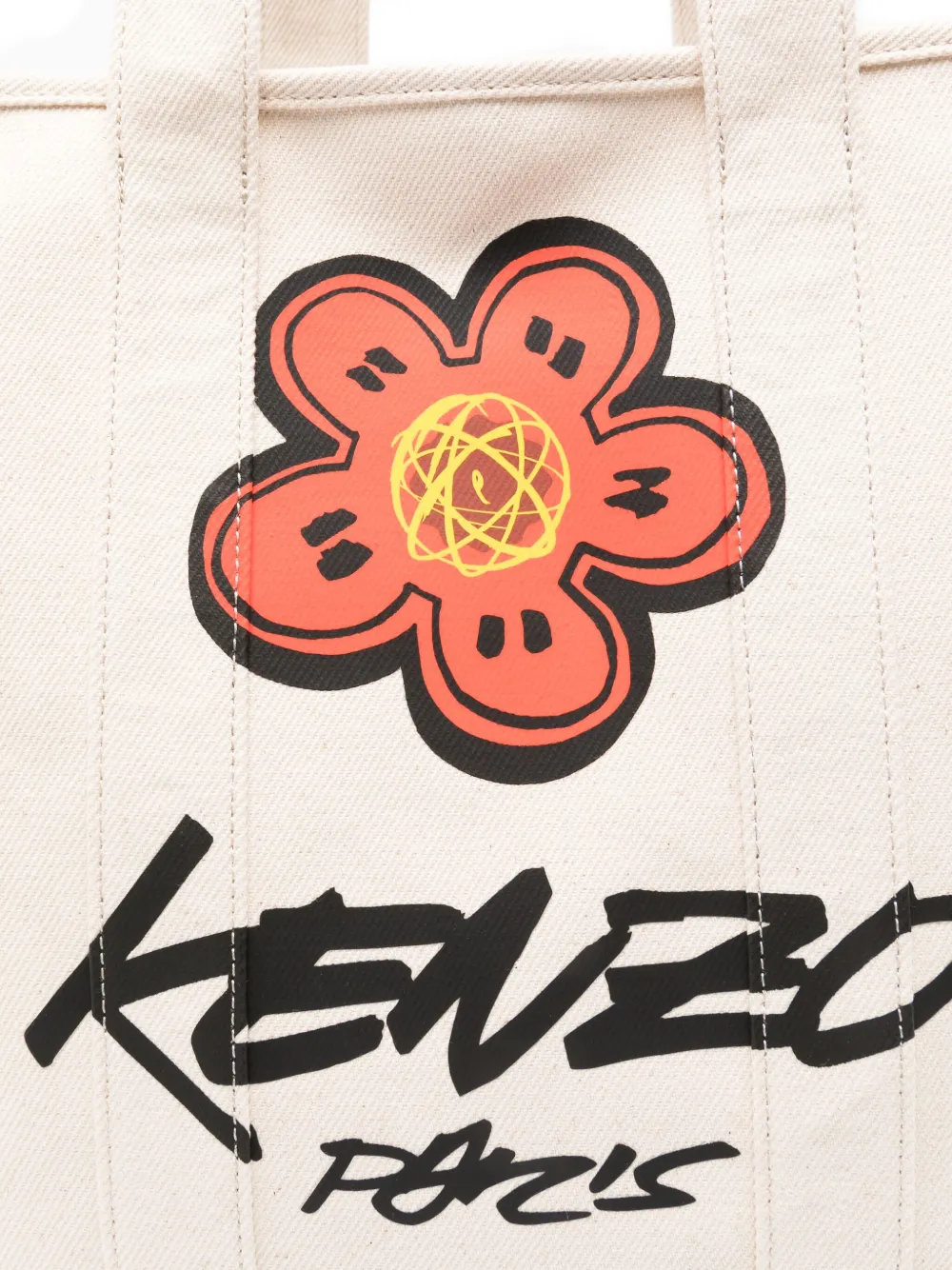 Kenzo x Futura 2000 Utility Boke flower-print tote bag Beige