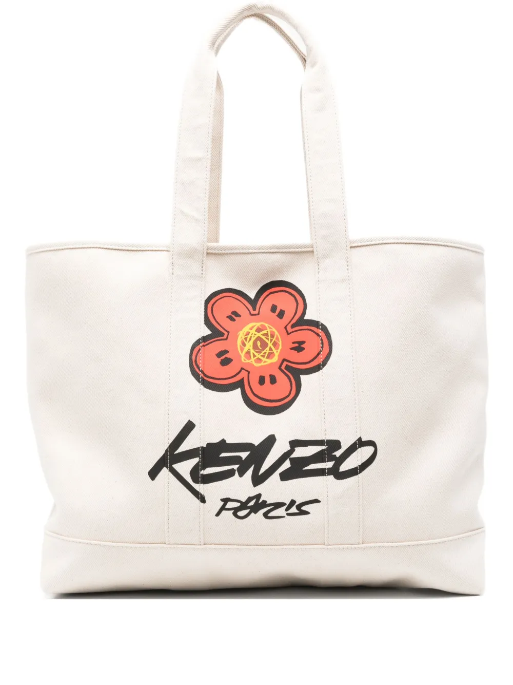 Kenzo x Futura 2000 Utility Boke flower-print tote bag Beige