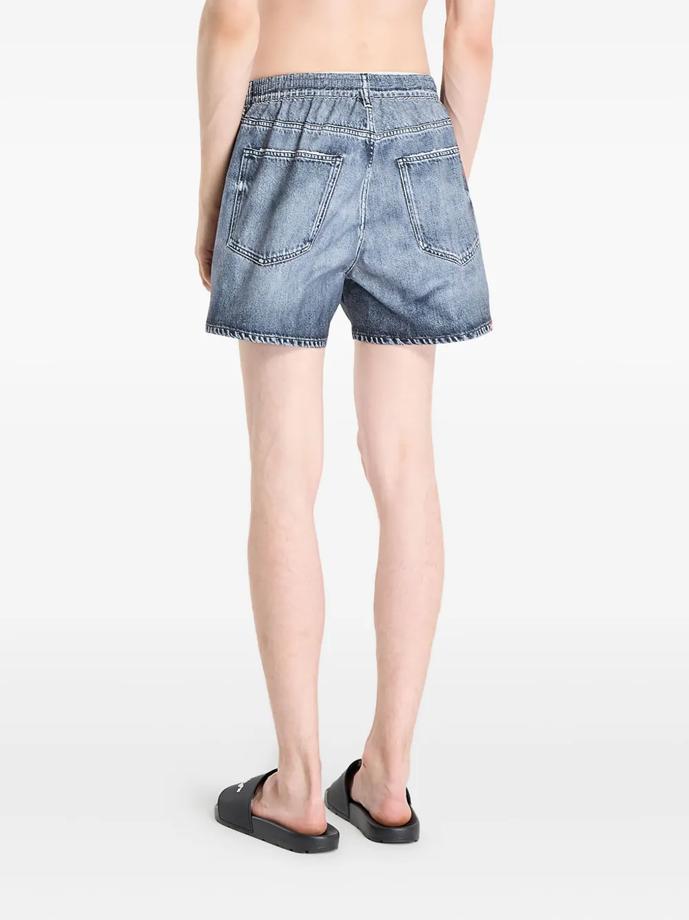 Diesel Ken-37-Dnm logo-print swim shorts Blauw