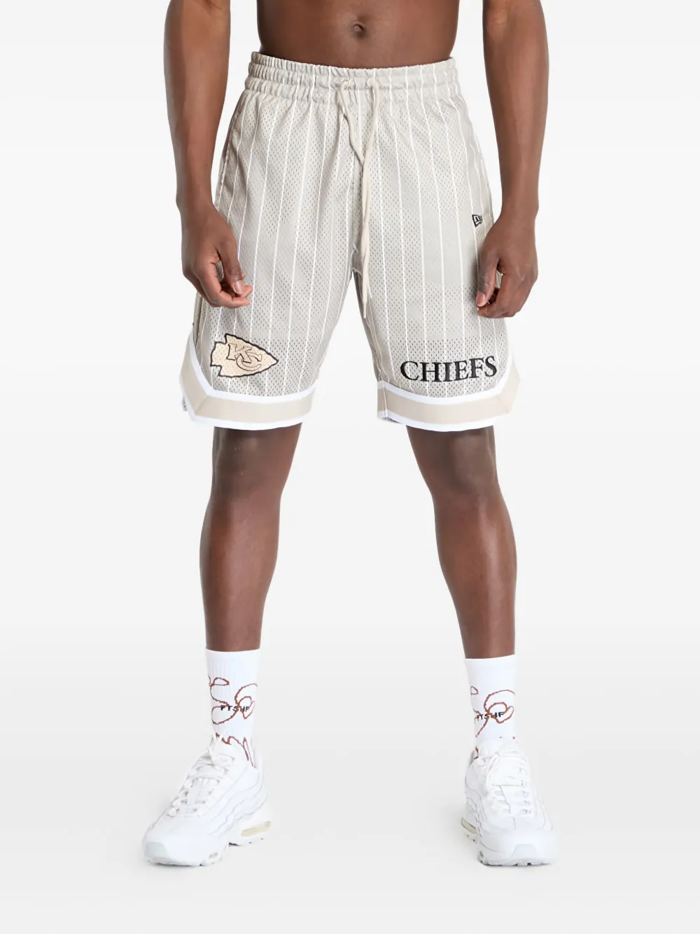 NEW ERA CAP Kansas City Chiefs NFL pinstripe track shorts | Grey | Image 1