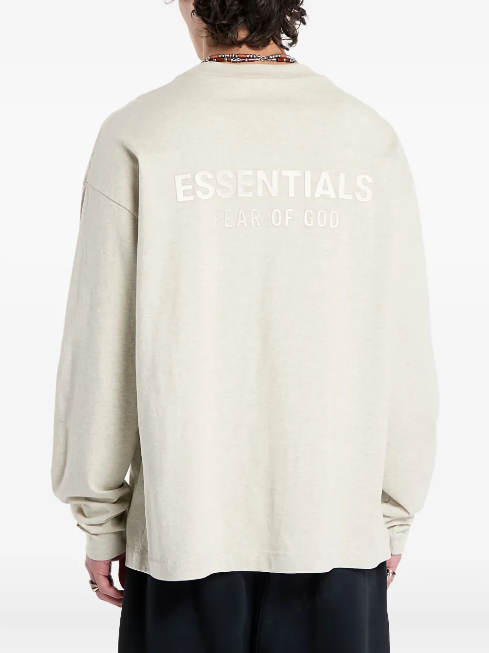 FEAR OF GOD ESSENTIALS logo-plaque long-sleeve T-shirt Grijs