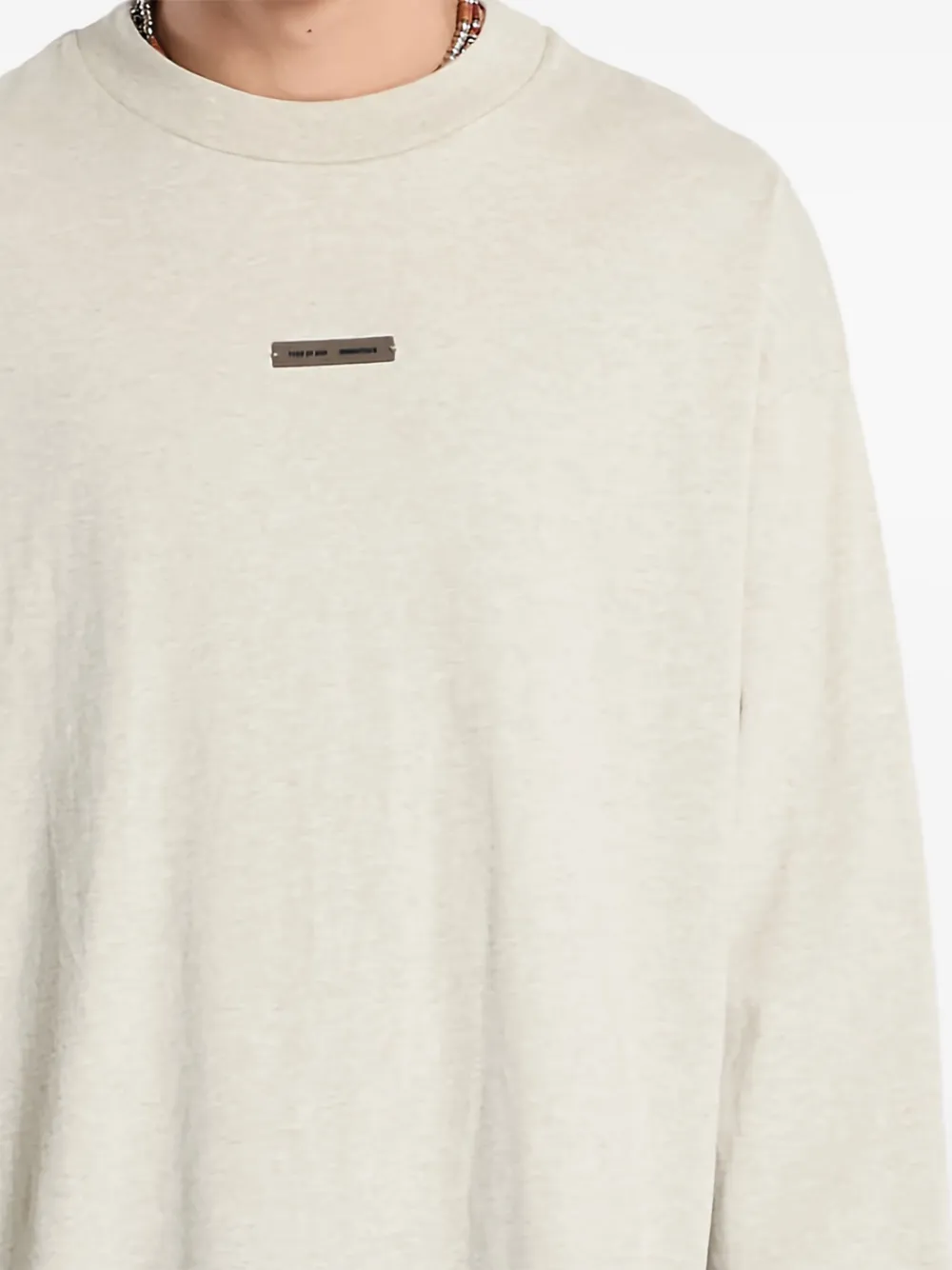 FEAR OF GOD ESSENTIALS logo-plaque long-sleeve T-shirt Grijs