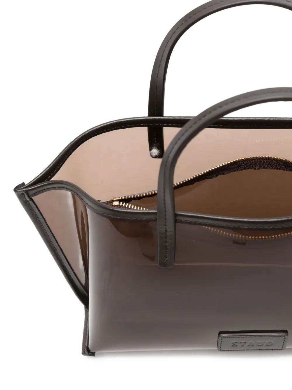 STAUD Doorzichtige shopper Bruin