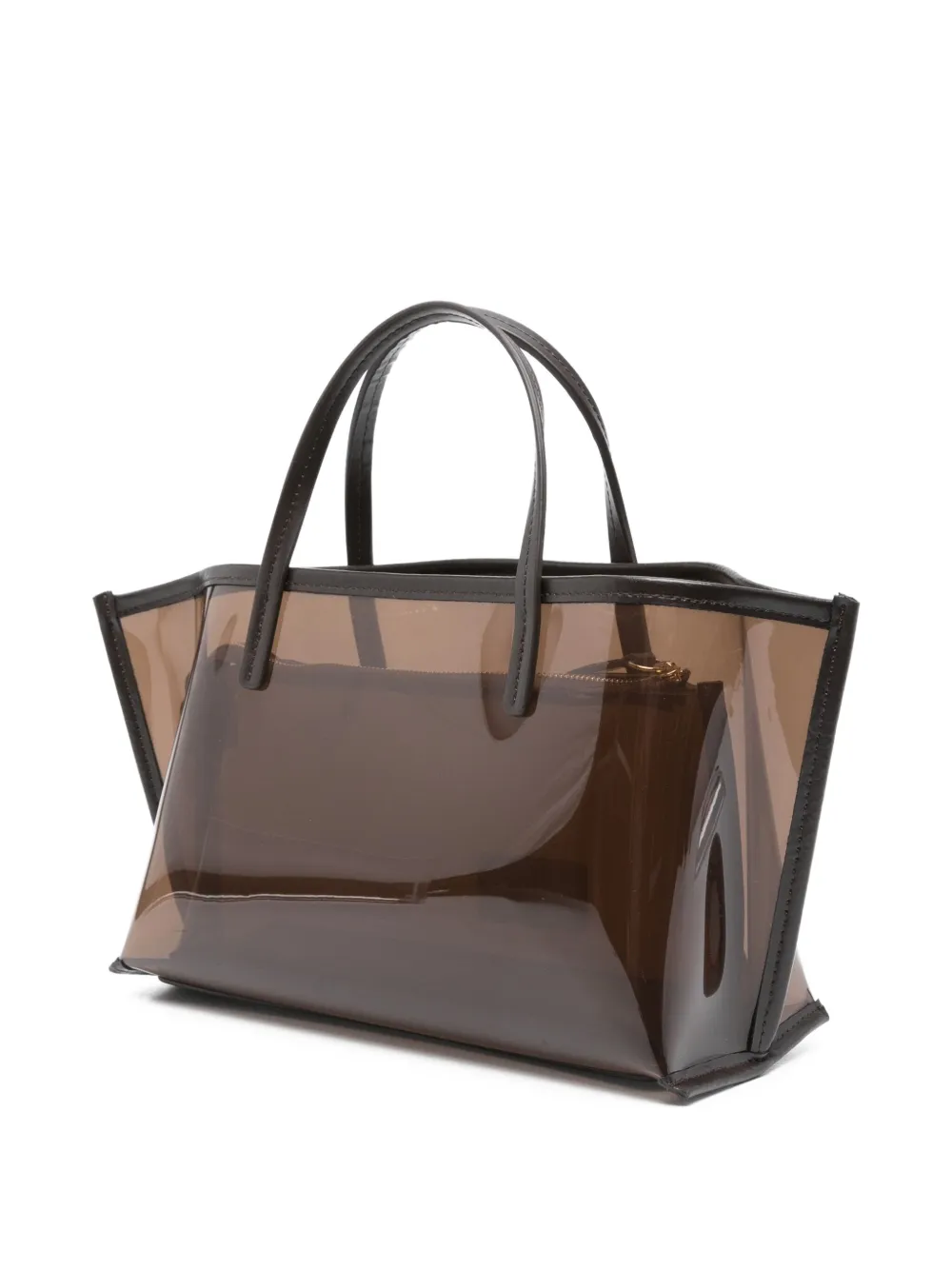 STAUD Doorzichtige shopper Bruin