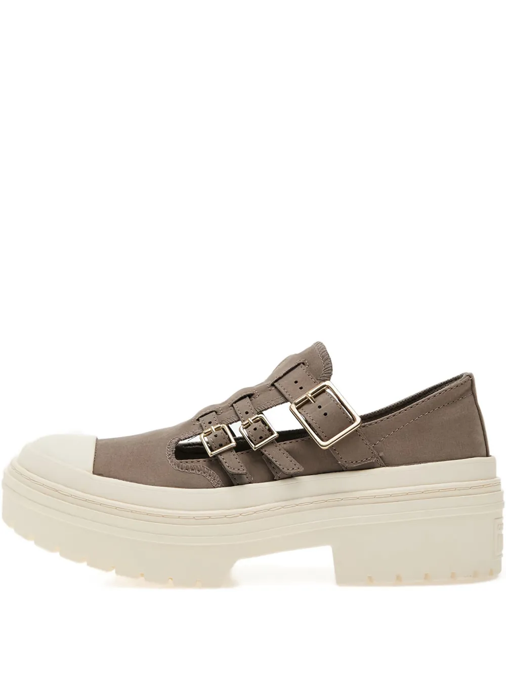 Chuck Taylor buckle-strap platform sneakers