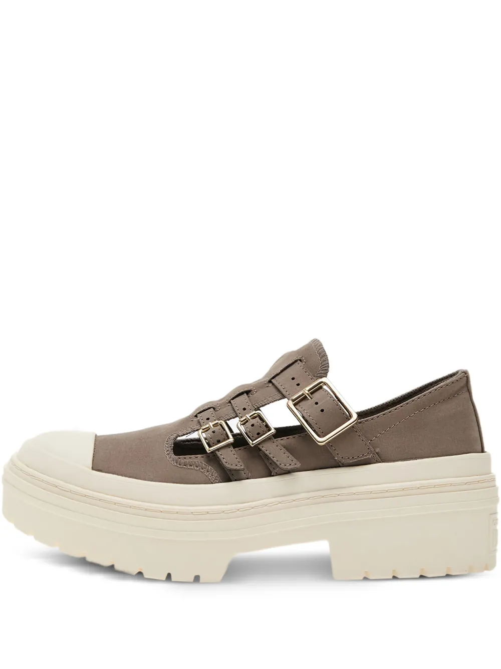 Converse Chuck Taylor sneakers met plateauzool en gesp Bruin