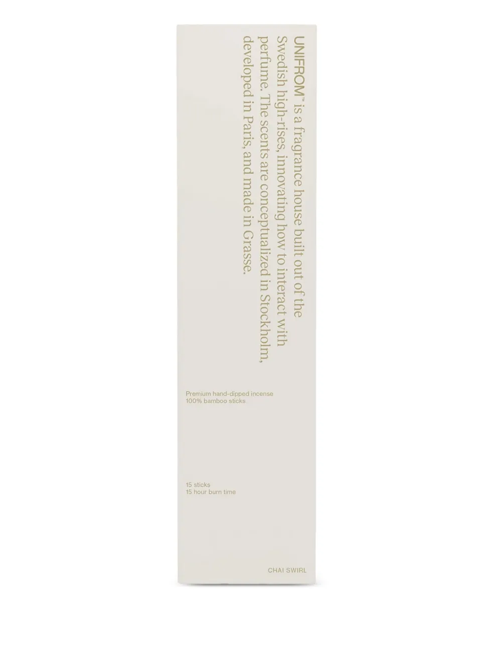 UNIFROM Chai Swirl incense (15un) | Brown | Image 1