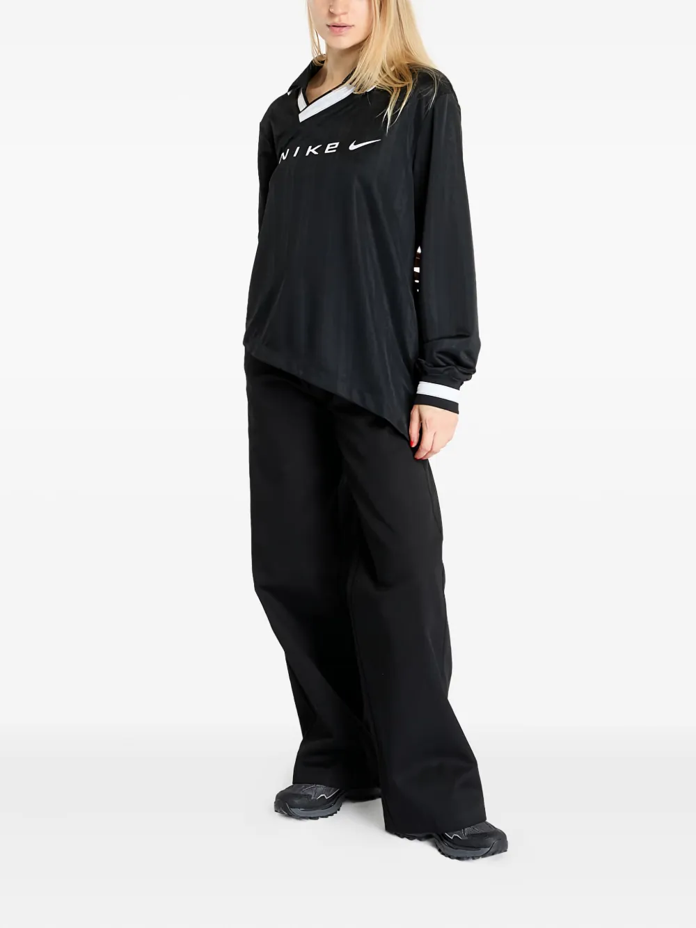 Nike Dri-FIT jacquard long-sleeves jersey Zwart