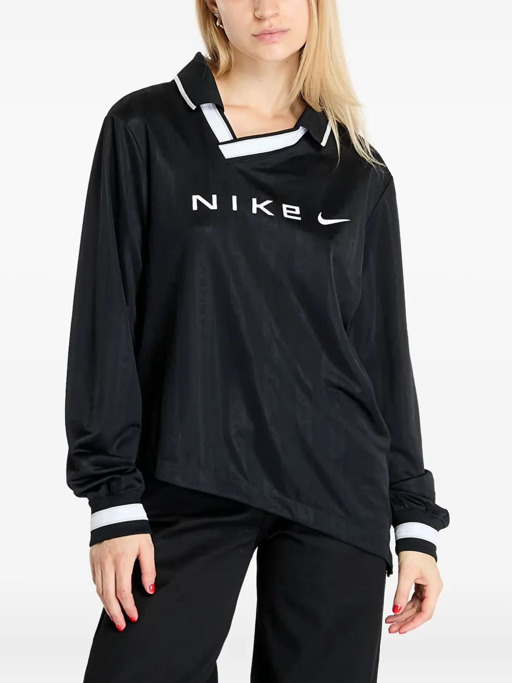 Nike Dri-FIT jacquard long-sleeves jersey Zwart