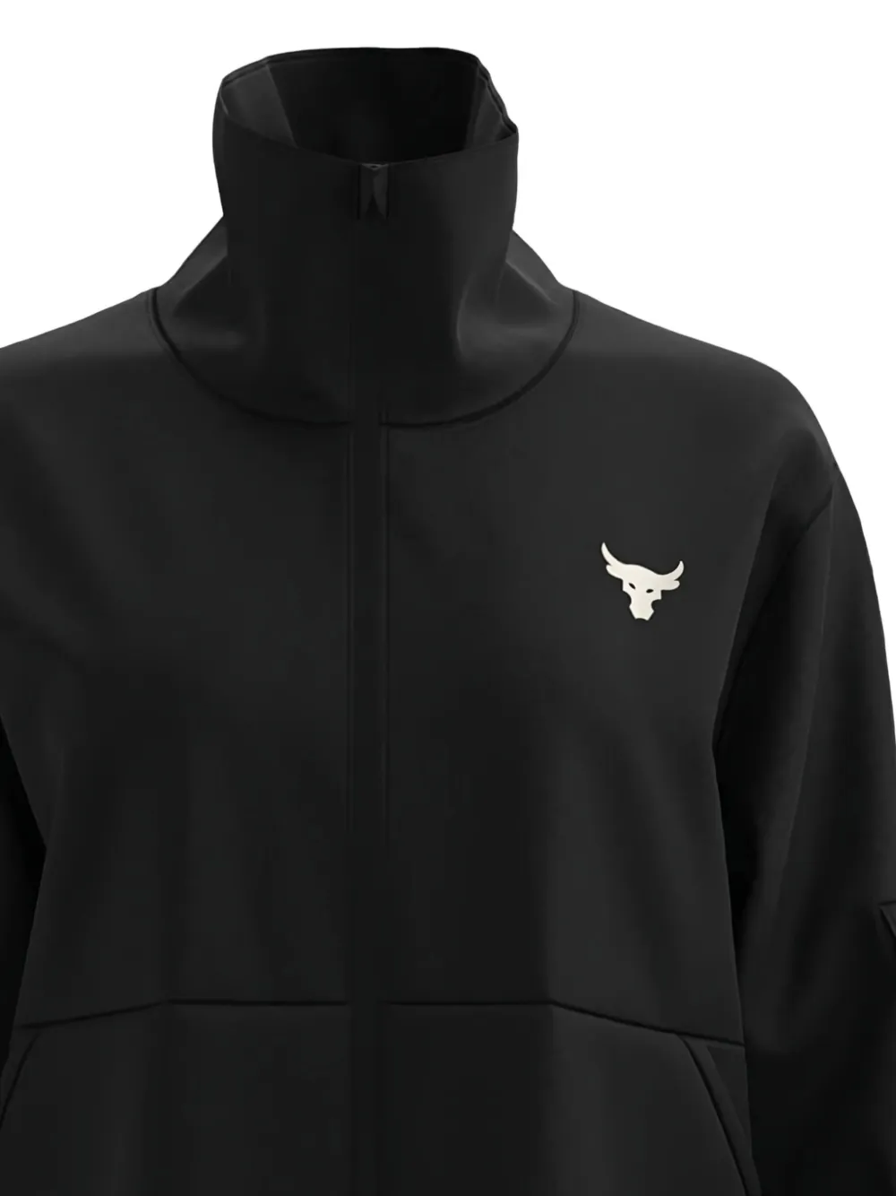Under Armour Project Rock high-neck pocket jacket Zwart