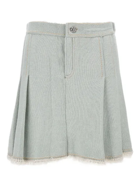 Barrie pleated buckled skirt