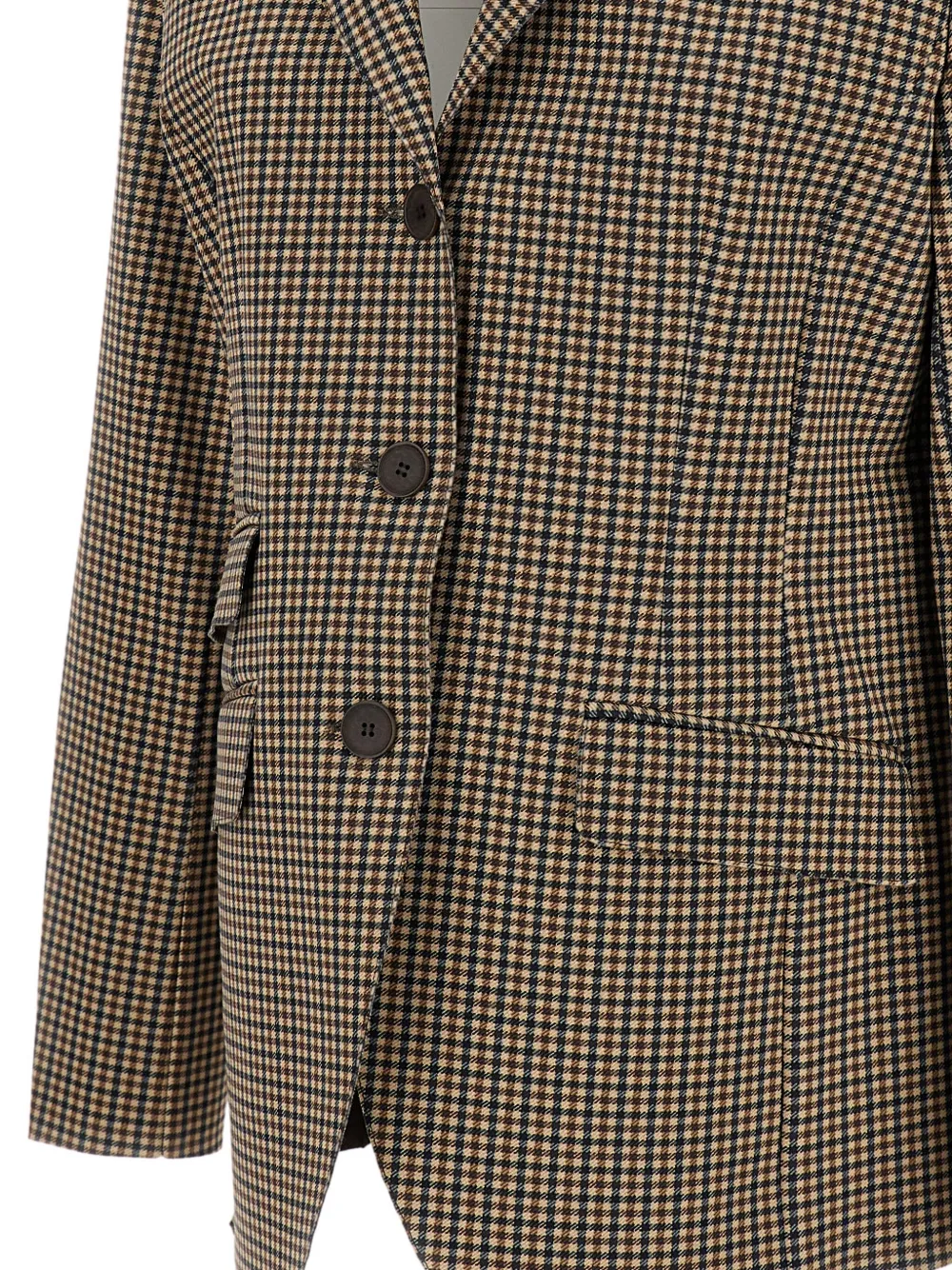 Irie Button Check Coat In Multi