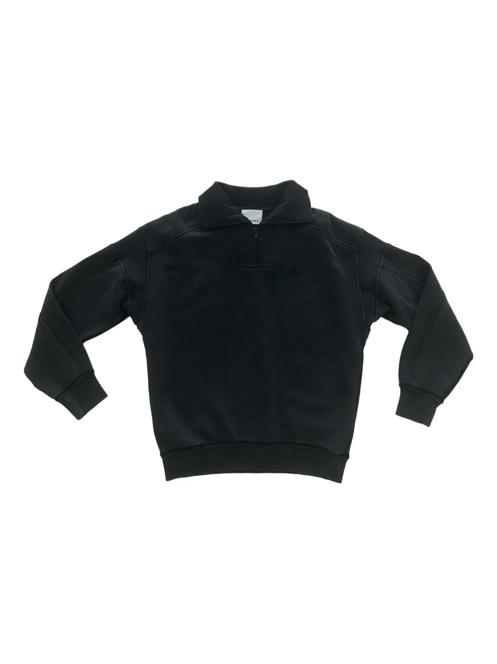 MARANT zip-neck ribbed sweater | Black | Image 1