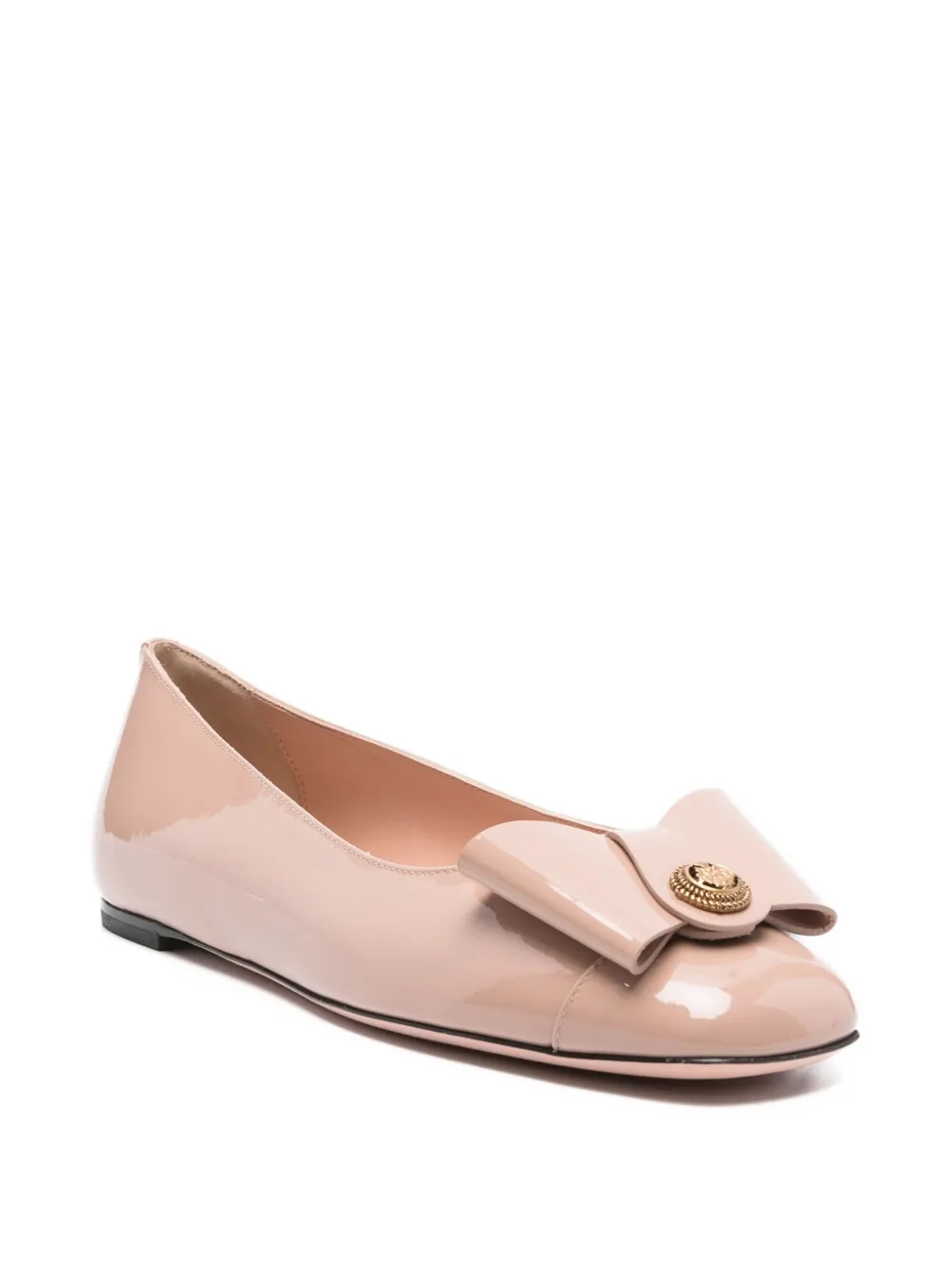 Bally bow-embellished ballet flats - Roze