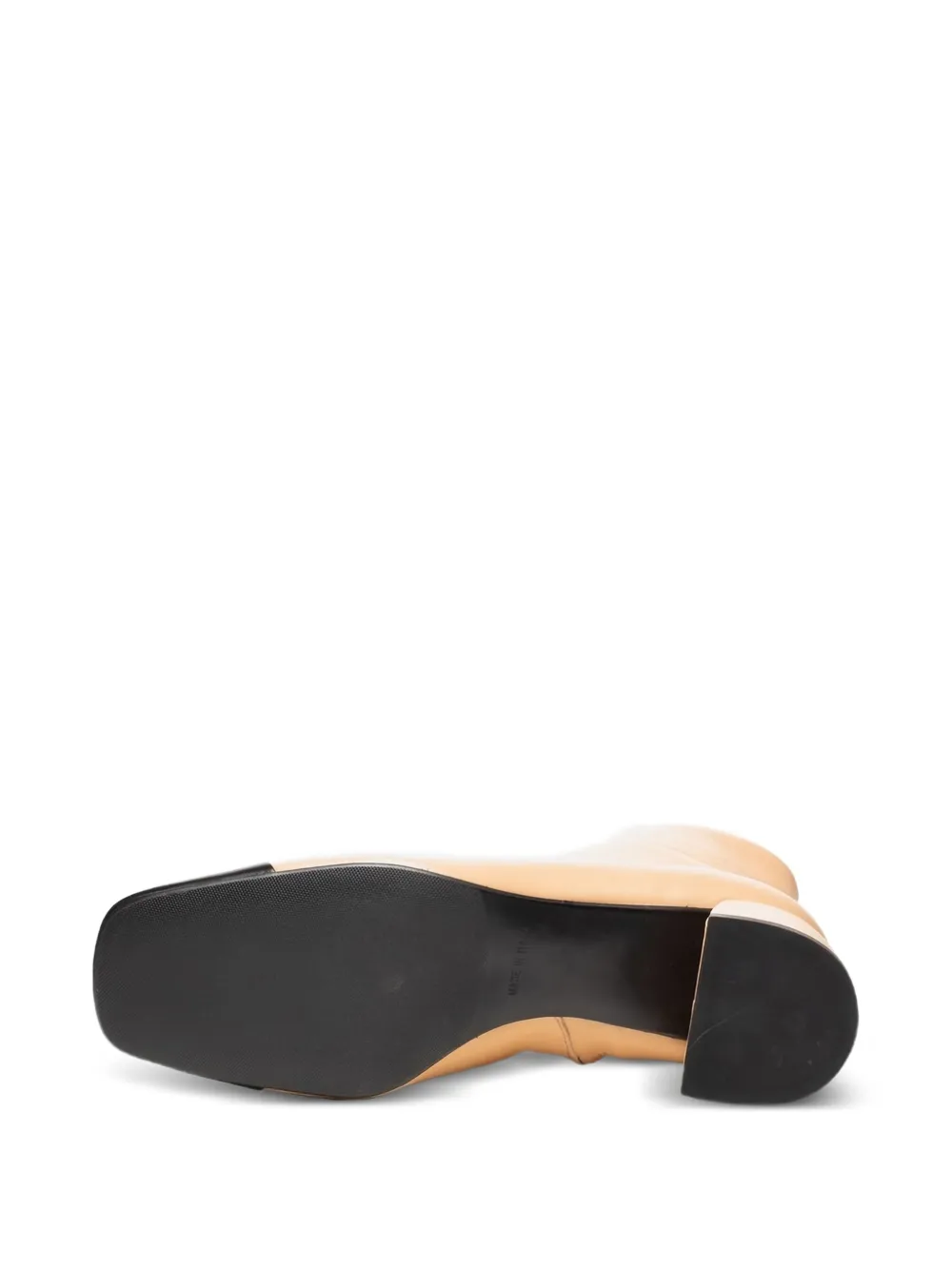 Poche Paris block-heel cap-toe boots Neutrals