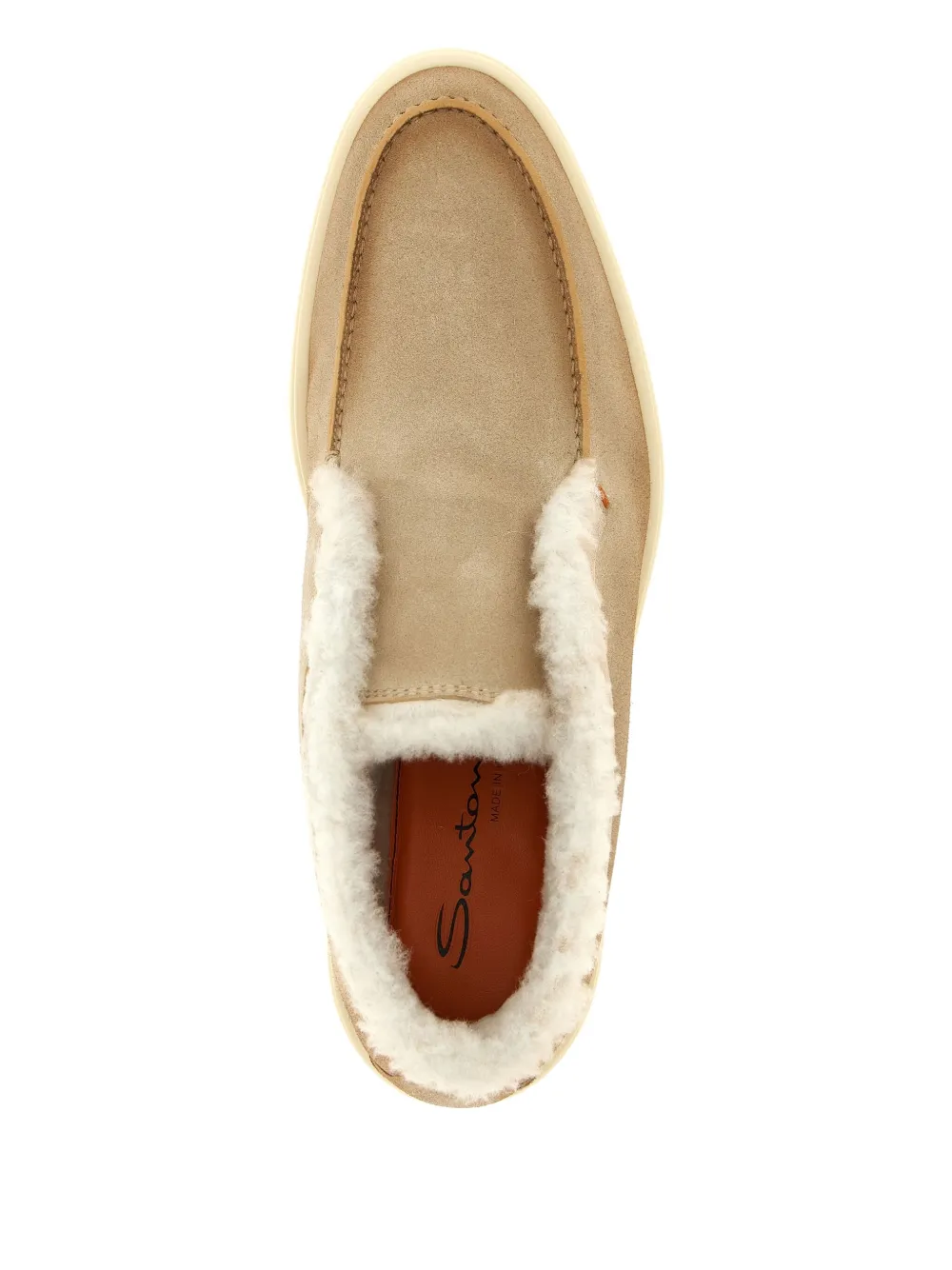 Santoni suede slip-on boots Neutrals