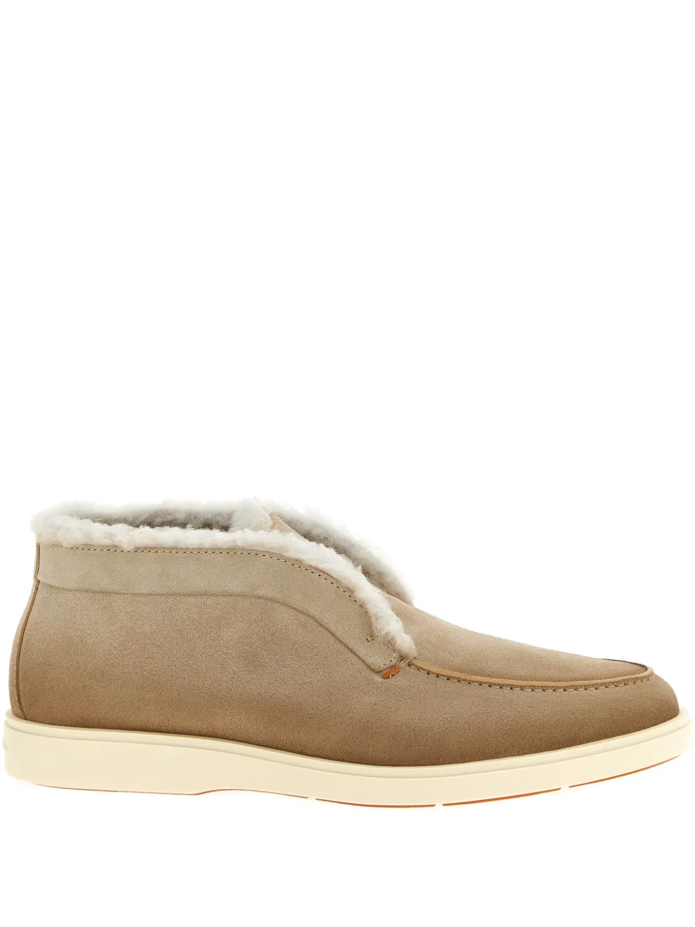 Santoni suede slip-on boots Neutrals