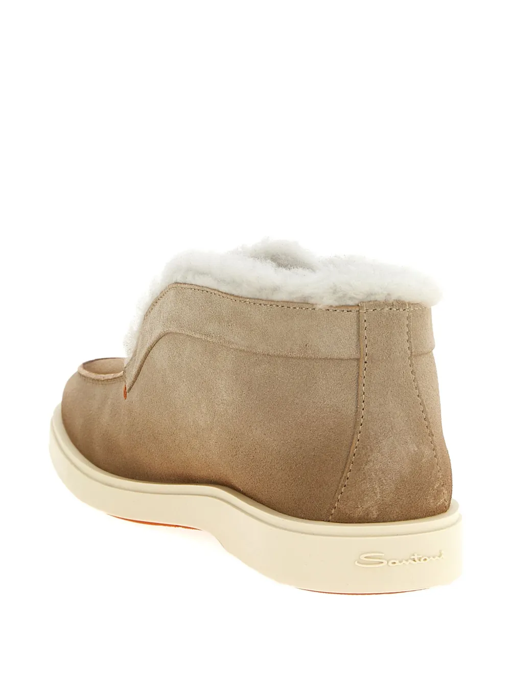 Santoni suede slip-on boots Neutrals