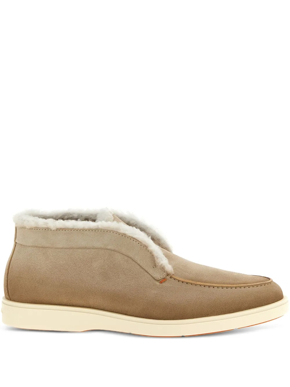 Santoni suede slip-on boots Neutrals