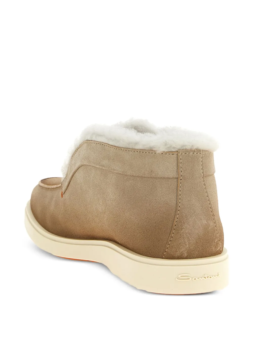 Santoni suede slip-on boots Neutrals