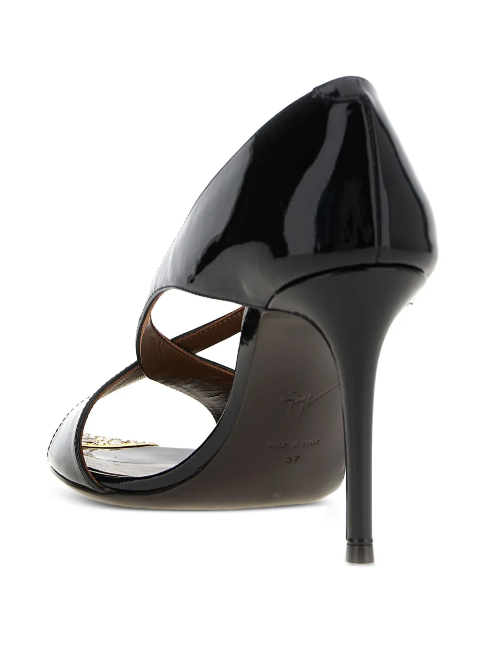 Giuseppe Zanotti 105mm Intrigo embellished stiletto heeled sandals Black