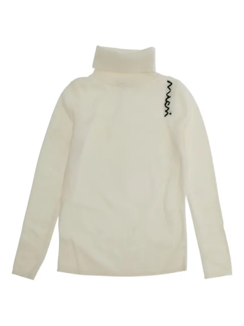 Marni Kids logo-detail turtleneck sweater