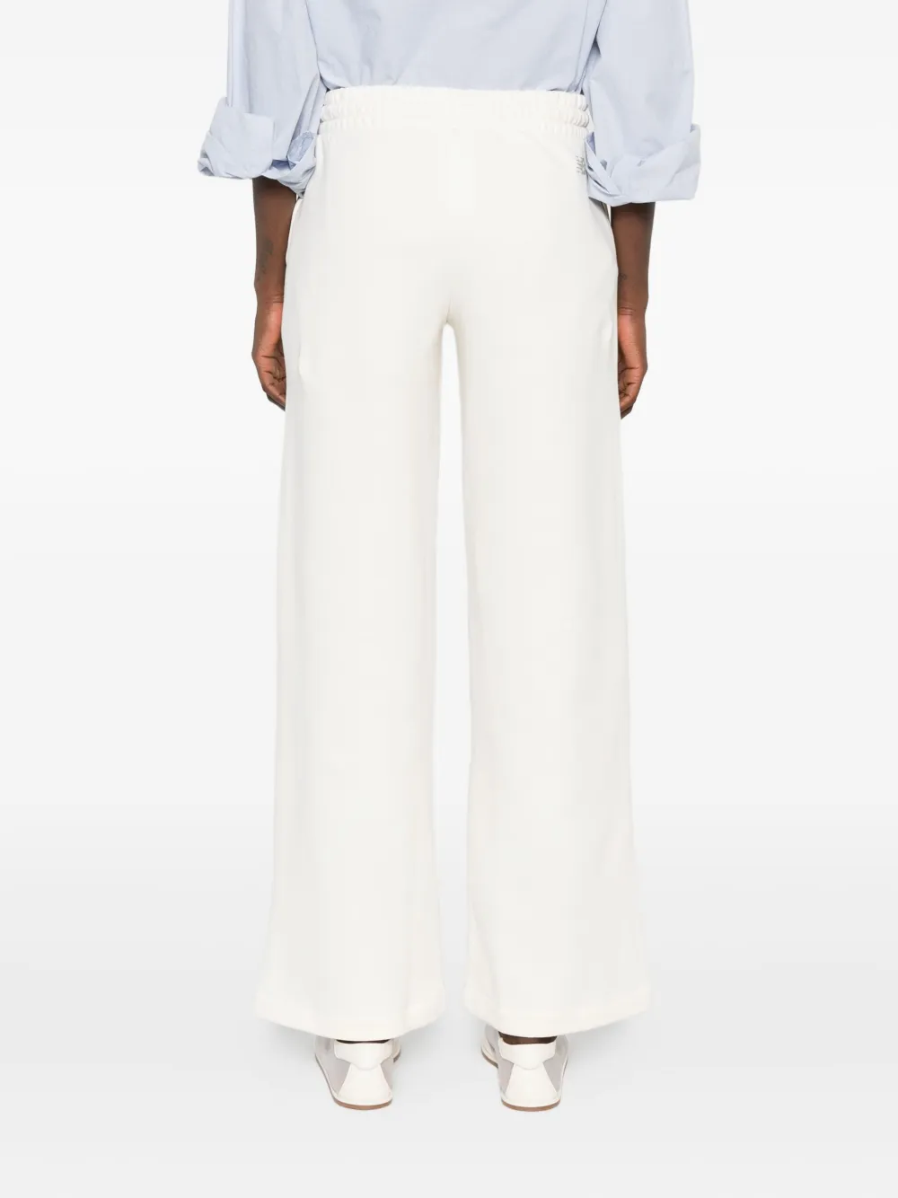 New Balance Katoenen trainingsbroek met borduurwerk Beige