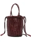 DRAGON DIFFUSION braided leather bucket bag - Red