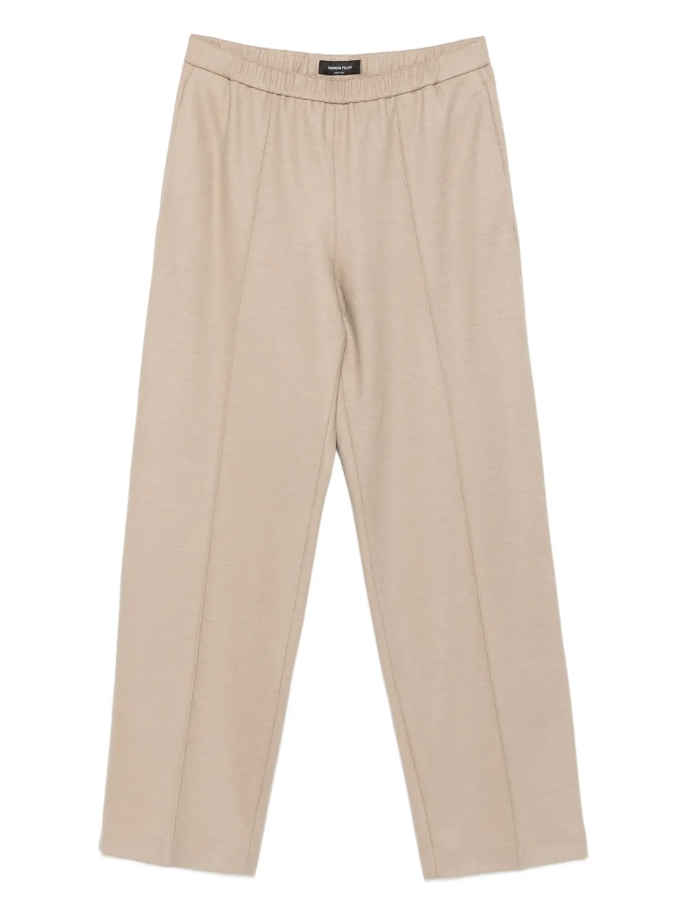 Fabiana Filippi elasticated-waistband front-creases straight trousers | Neutrals | Image 1