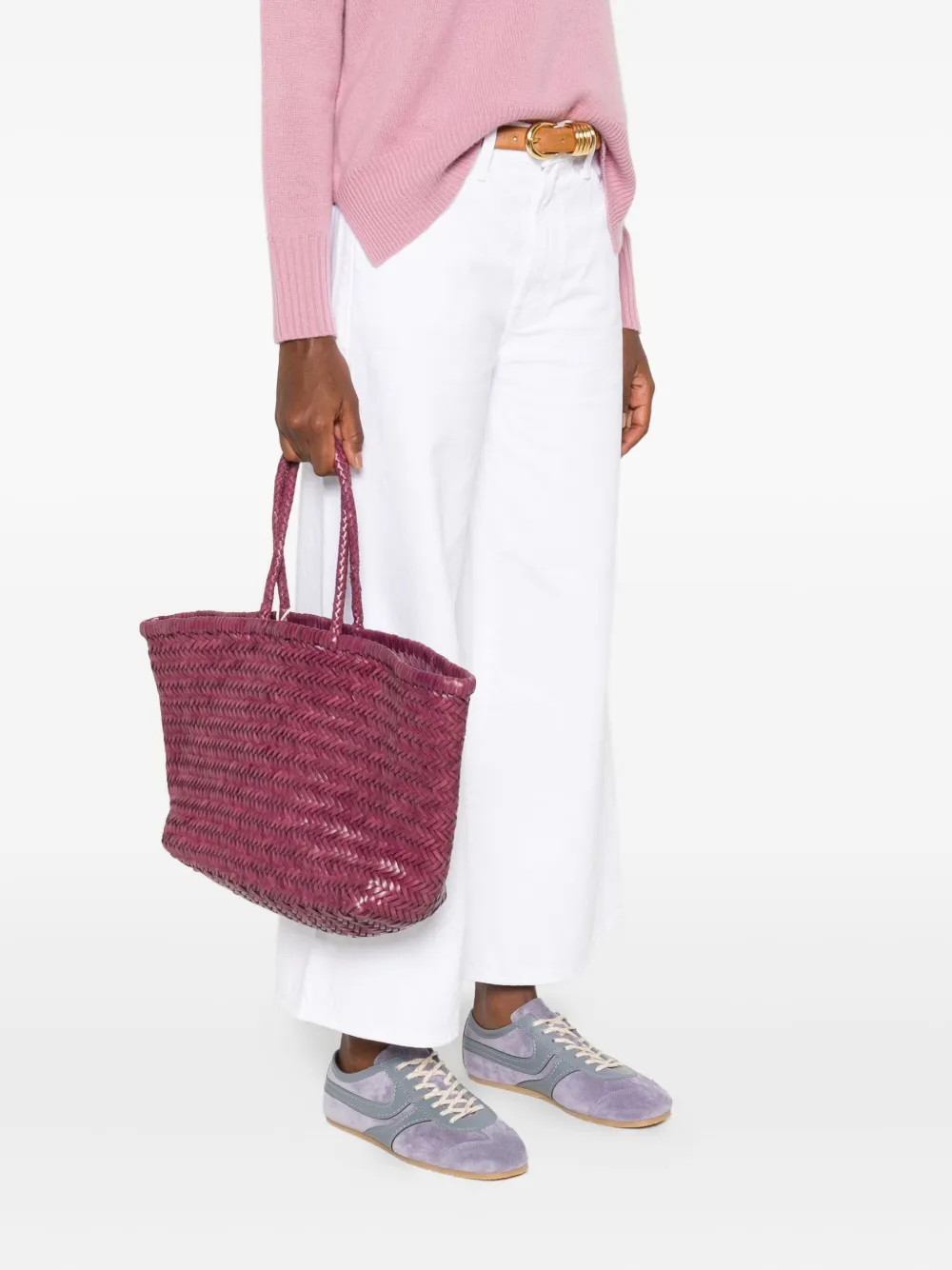 DRAGON DIFFUSION Triple Jump leather tote bag - Paars