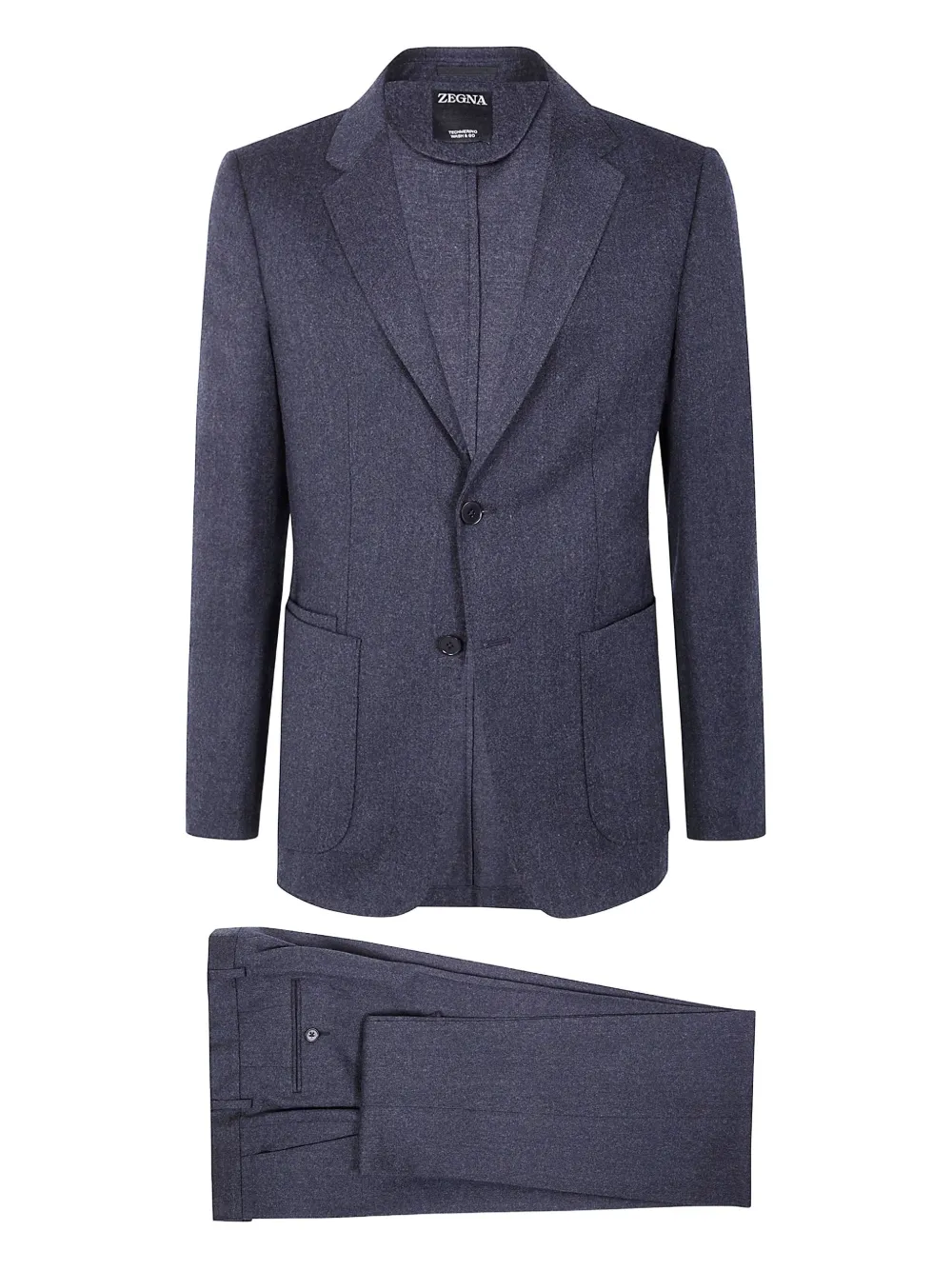 Zegna Wollen pak met twee knopen Grijs