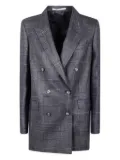 Tagliatore checked double-breasted jacket - Black