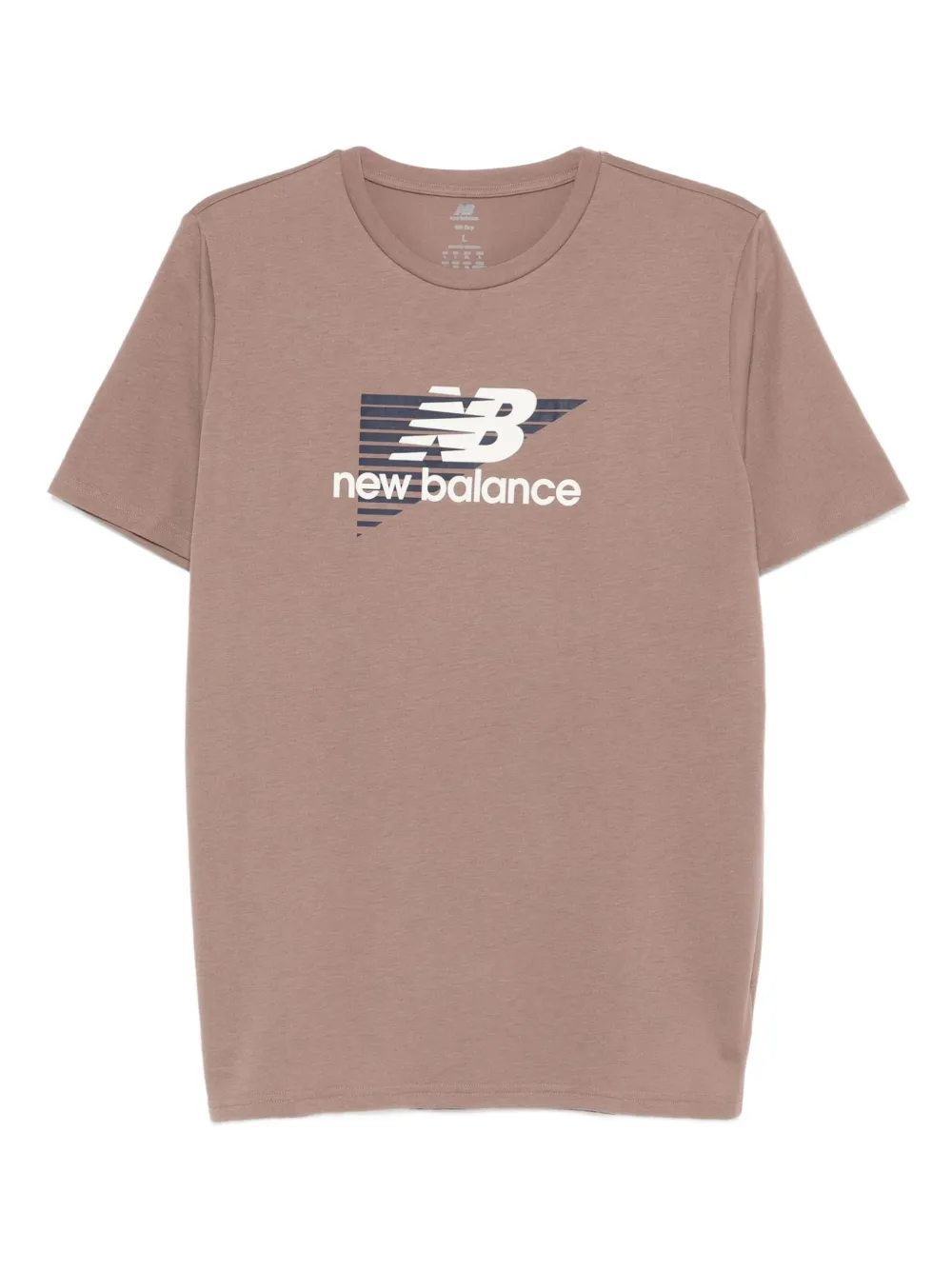 New Balance logo-print T-shirt | Brown | Image 1