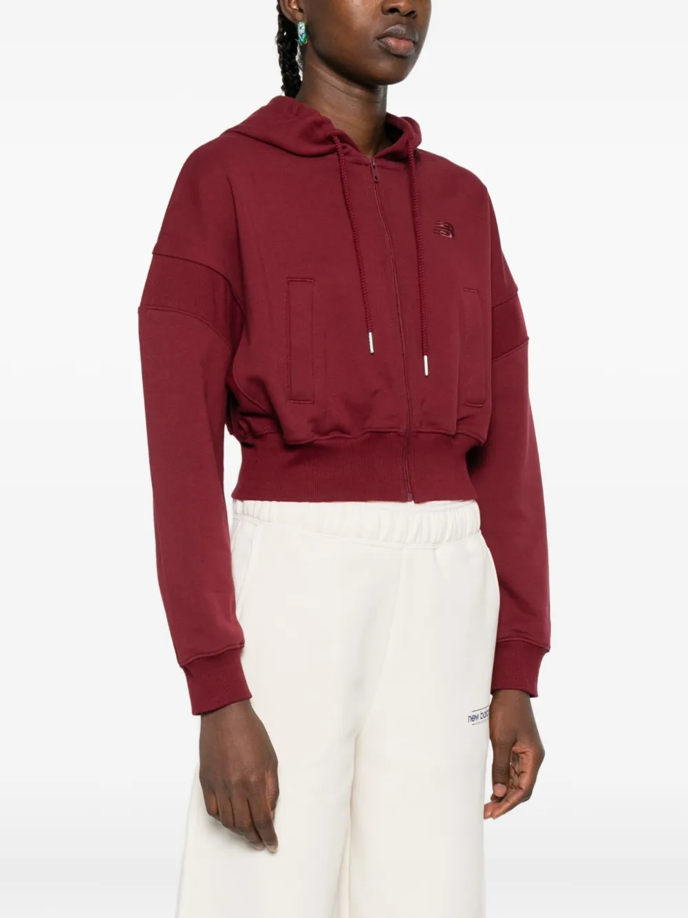 New Balance Hoodie met capuchon en rits Rood