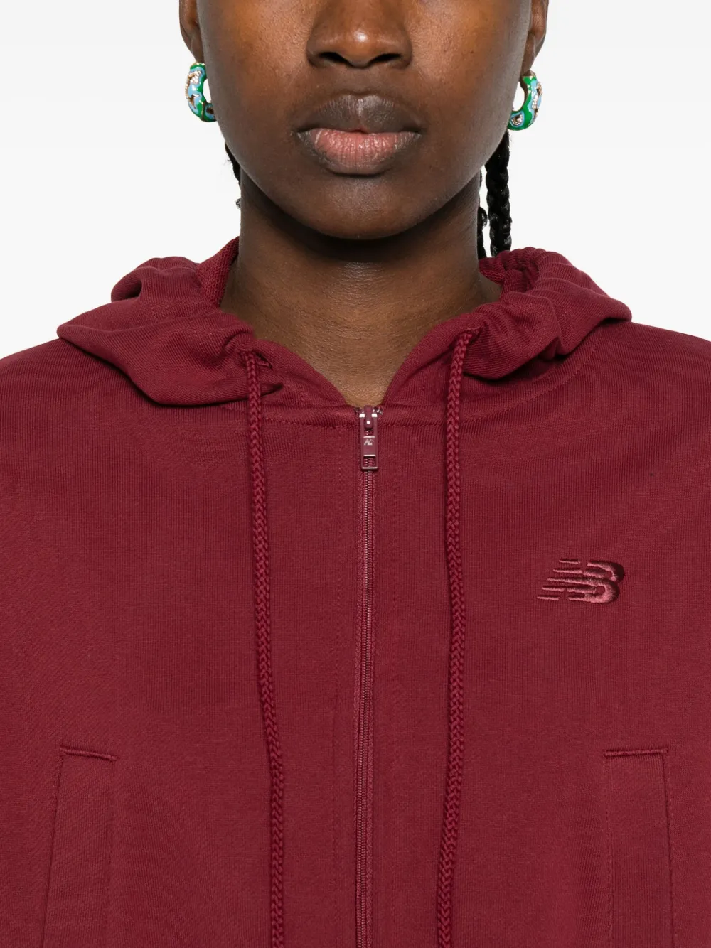 New Balance Hoodie met capuchon en rits Rood