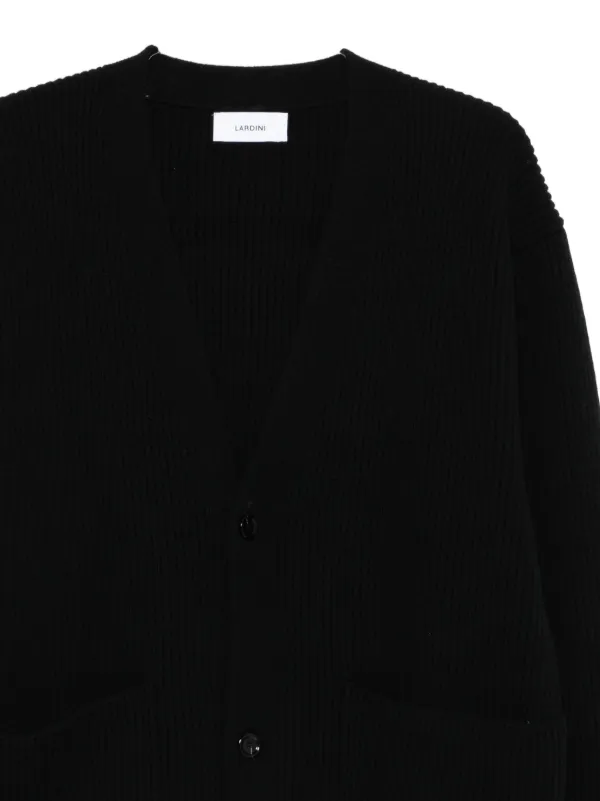 Lardini リブ カーディガン | ブラック | FARFETCH JP