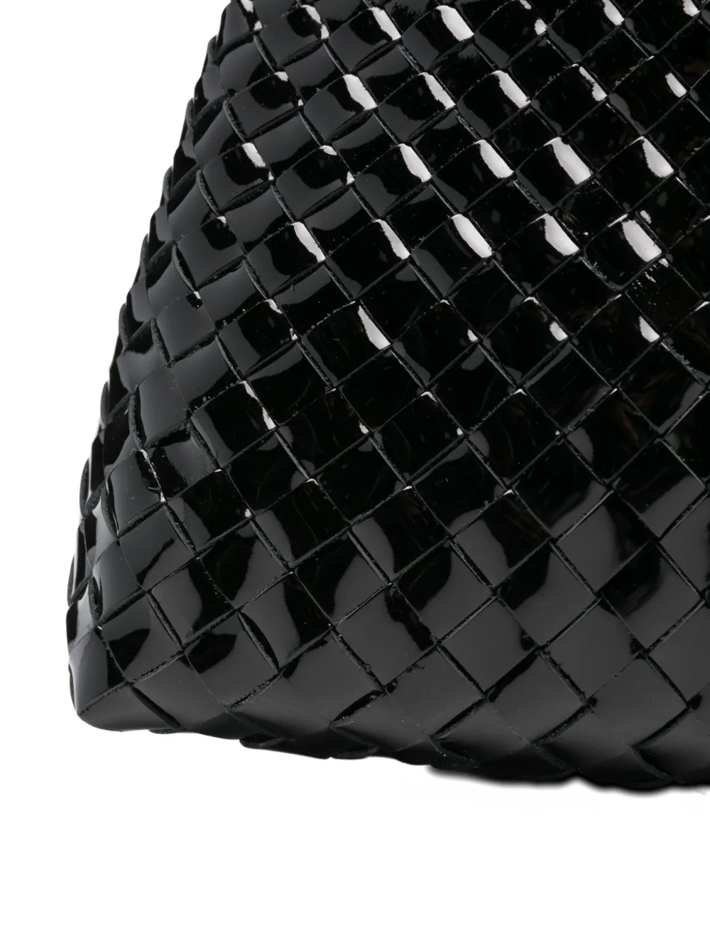 DRAGON DIFFUSION Lakleren geweven shopper Zwart
